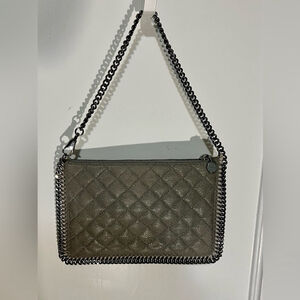 Stella McCartney Quilted Silver Clutch